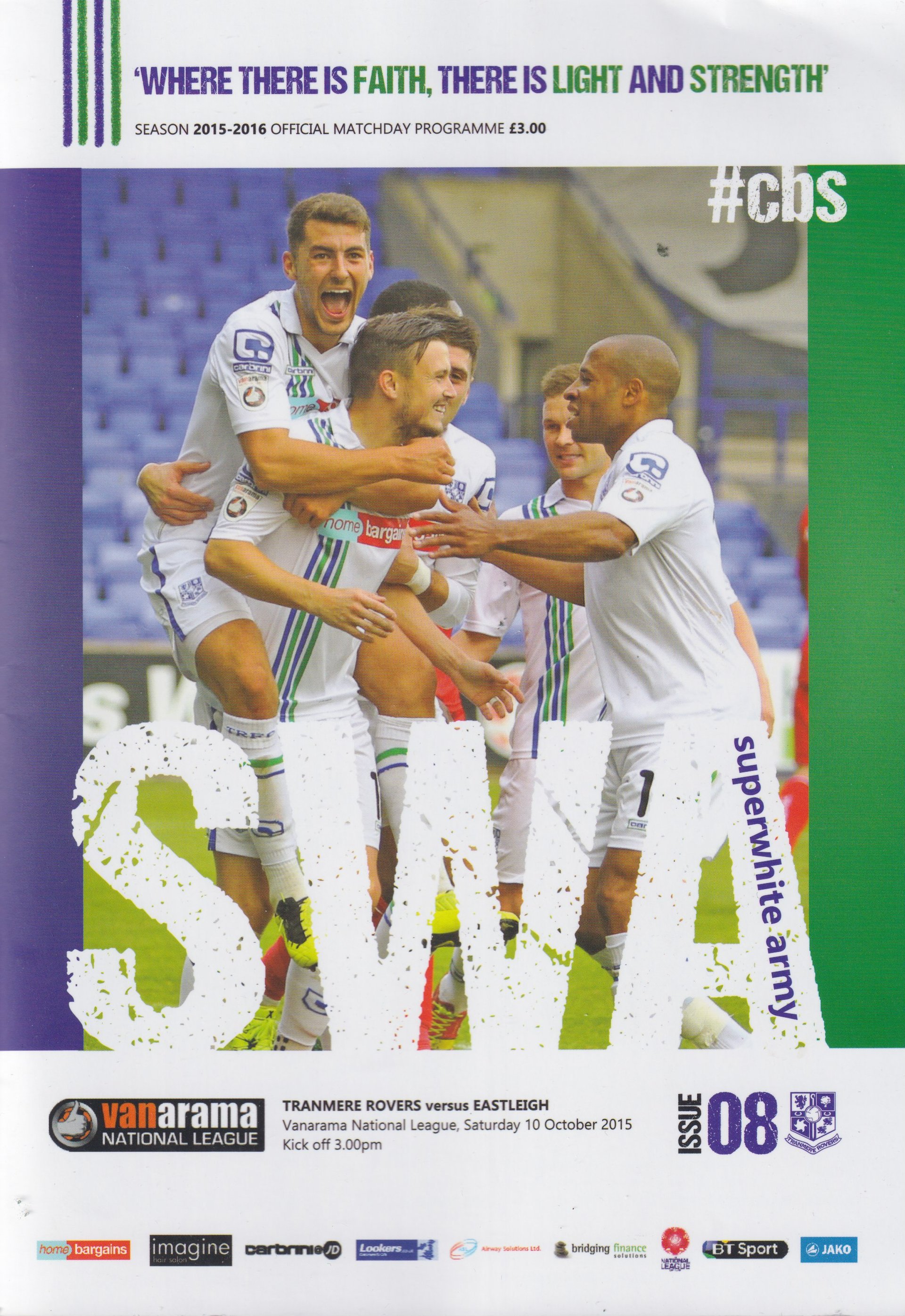 Tranmere Rovers v Eastleigh match programme